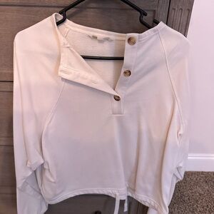 Women's Cream Button-Up Top
